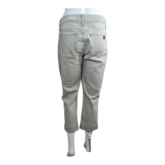 Joes Jeans  Washed Distress Light Gray Socialite Kicker Capri Pants Sz. W 32 - Picture 3 of 4